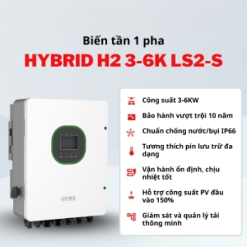 Biến tần Hybrid SAJ 3-6kW 1 pha áp thấp